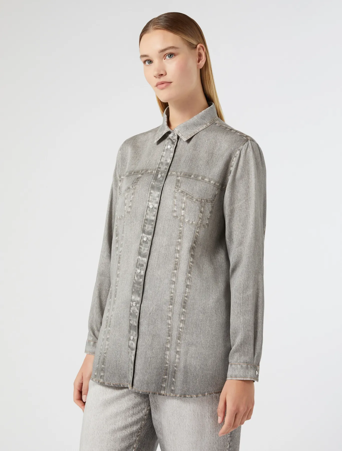 Marina Rinaldi Chemise en satin GRISMOYEN Outlet
