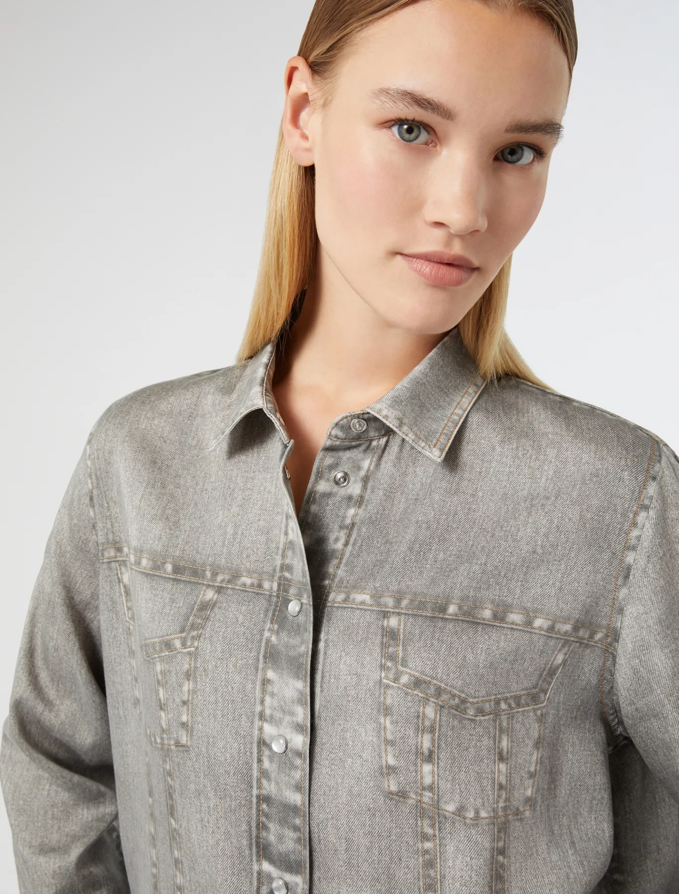 Marina Rinaldi Chemise en satin GRISMOYEN Outlet