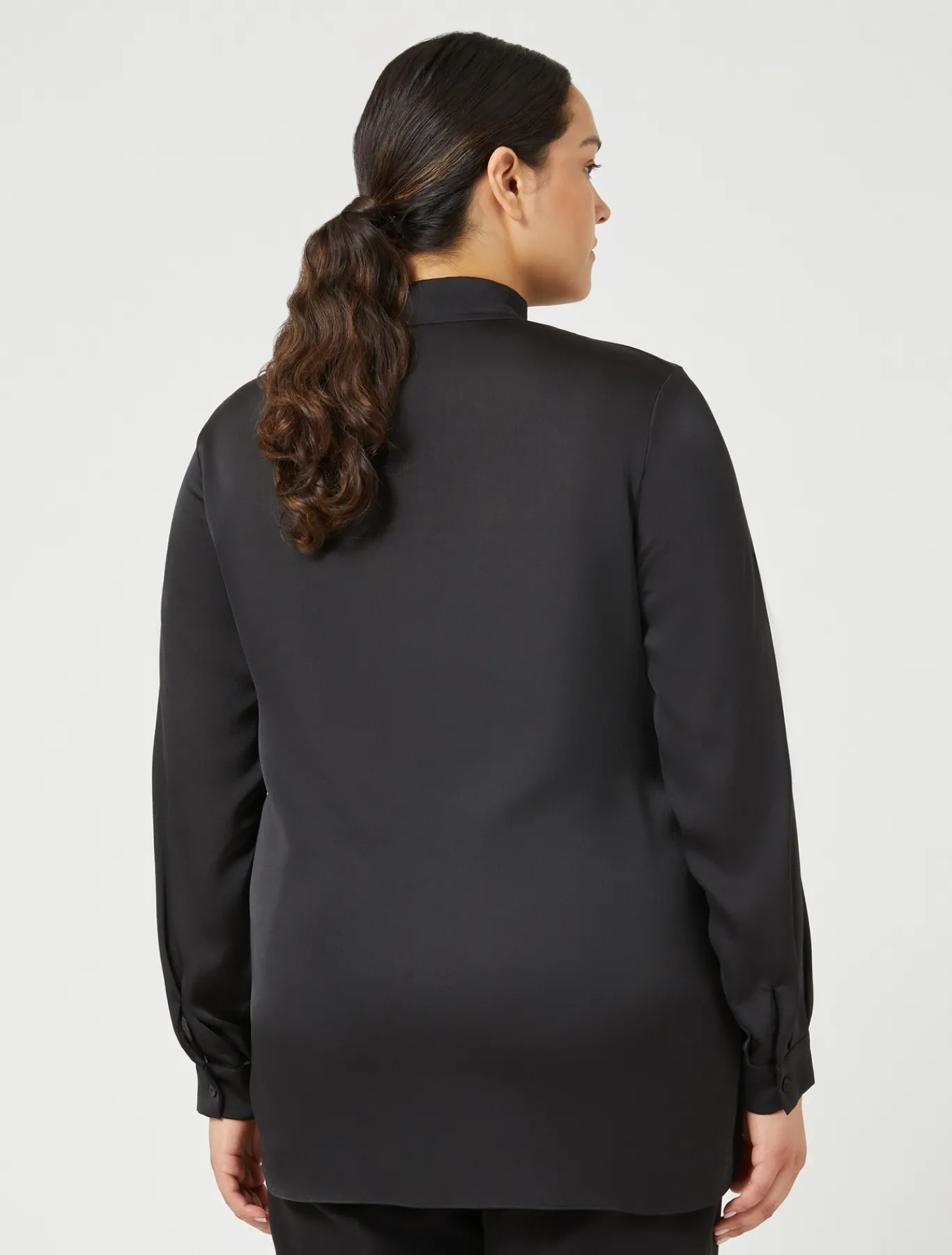 Marina Rinaldi Chemise en satin NOIR Clearance