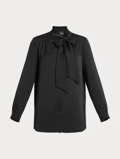 Marina Rinaldi Chemise en satin NOIR Clearance