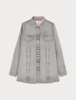 Marina Rinaldi Chemise en satin GRISMOYEN Outlet
