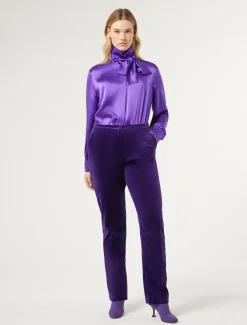 Marina Rinaldi Chemise en satin de soie VIOLET Outlet