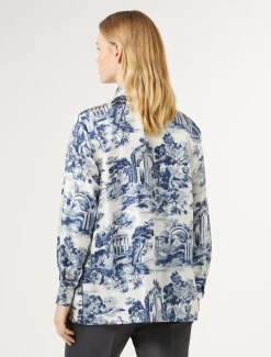 Marina Rinaldi Chemise en sergé de soie BLANCBLEU Hot