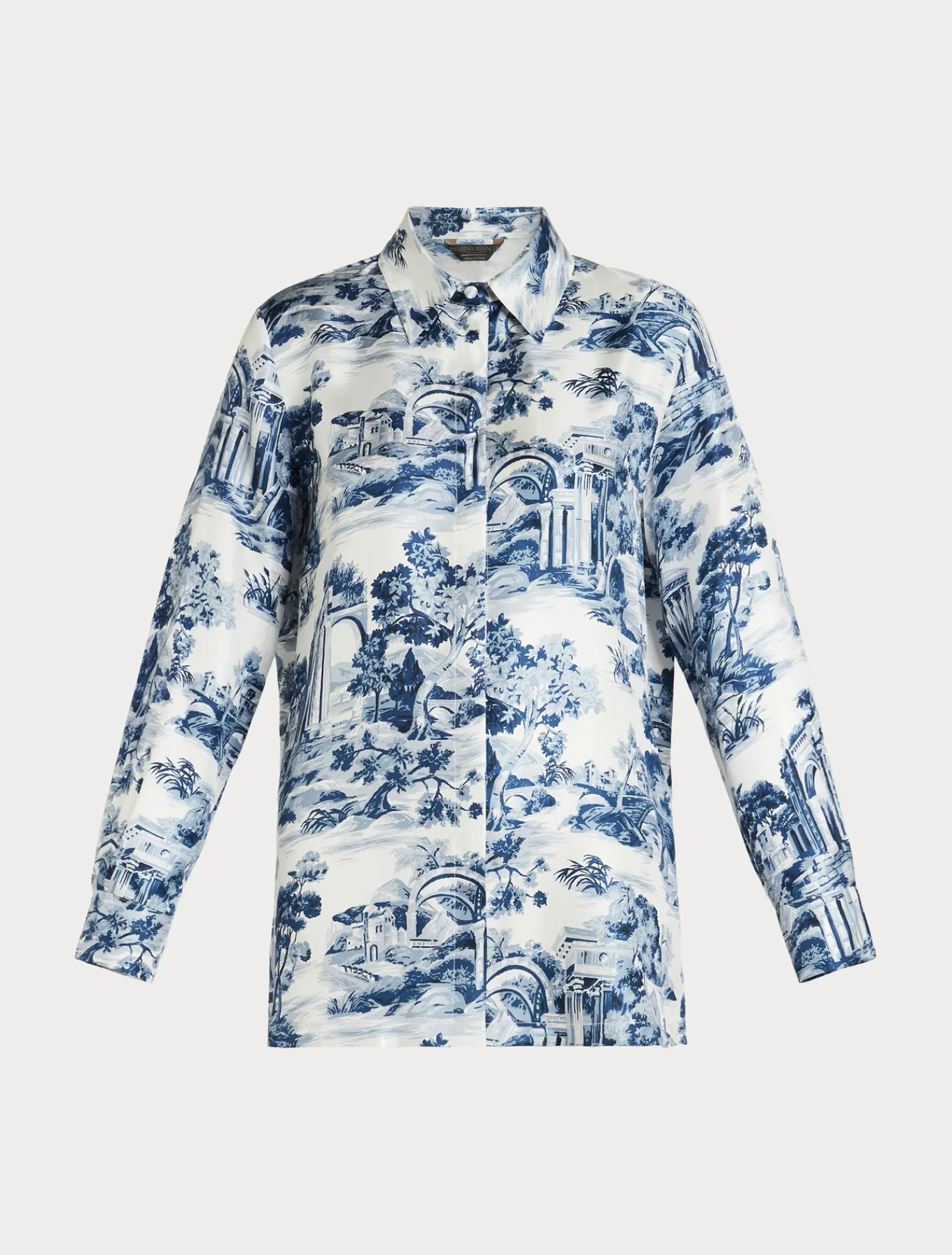 Marina Rinaldi Chemise en sergé de soie BLANCBLEU Hot