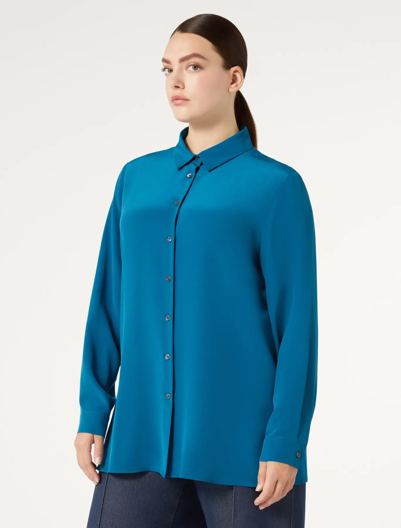 Marina Rinaldi Chemise en soie TURQUOISE Fashion