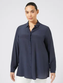 Marina Rinaldi Chemise en soie GRISBLEU Fashion