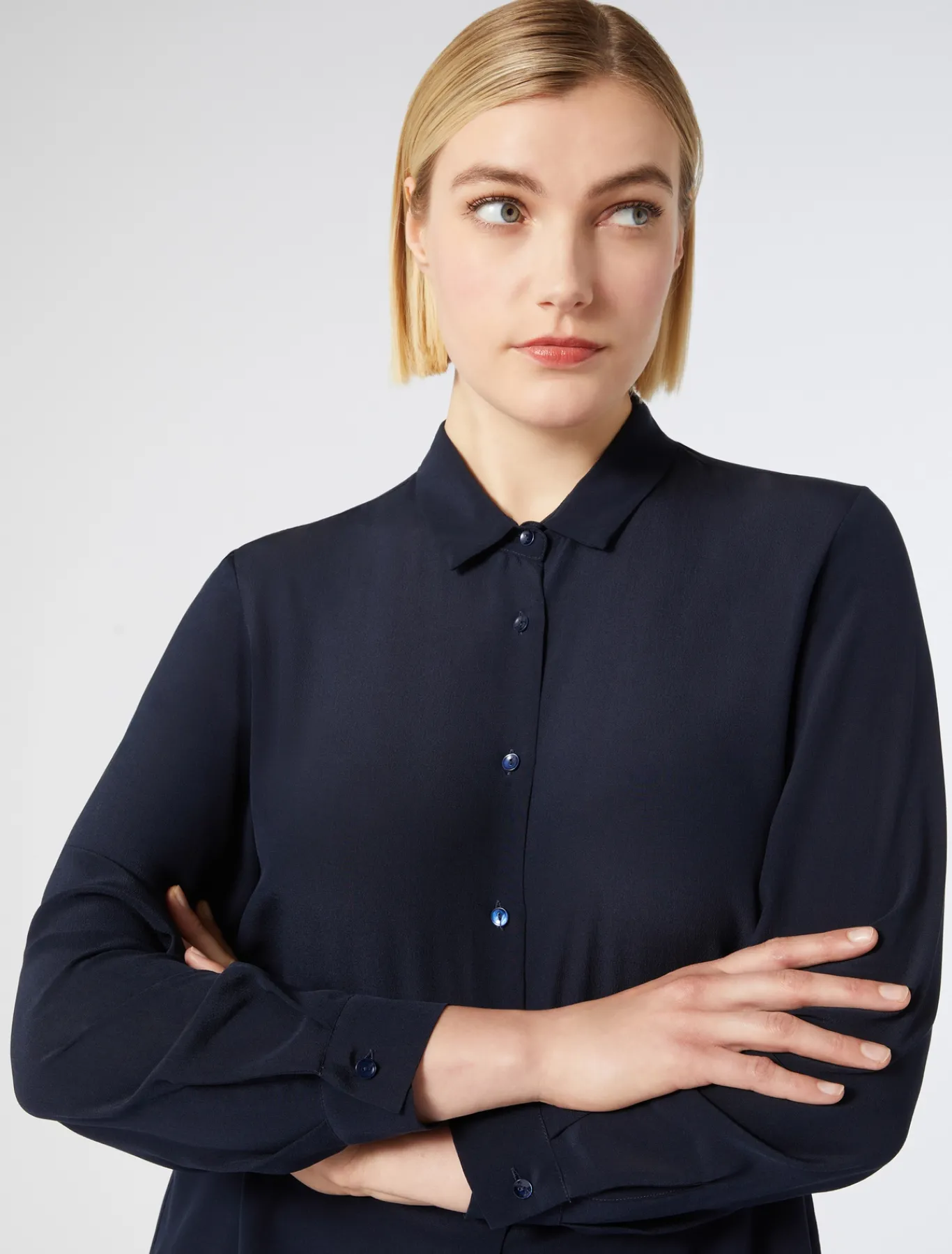 Marina Rinaldi Chemise en soie BLEUET Best