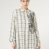 Marina Rinaldi Chemisier à carreaux avec broderie IVOIRE Clearance