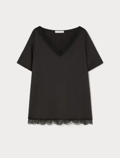 Marina Rinaldi Chemisier avec détails en dentelle NOIR Sale