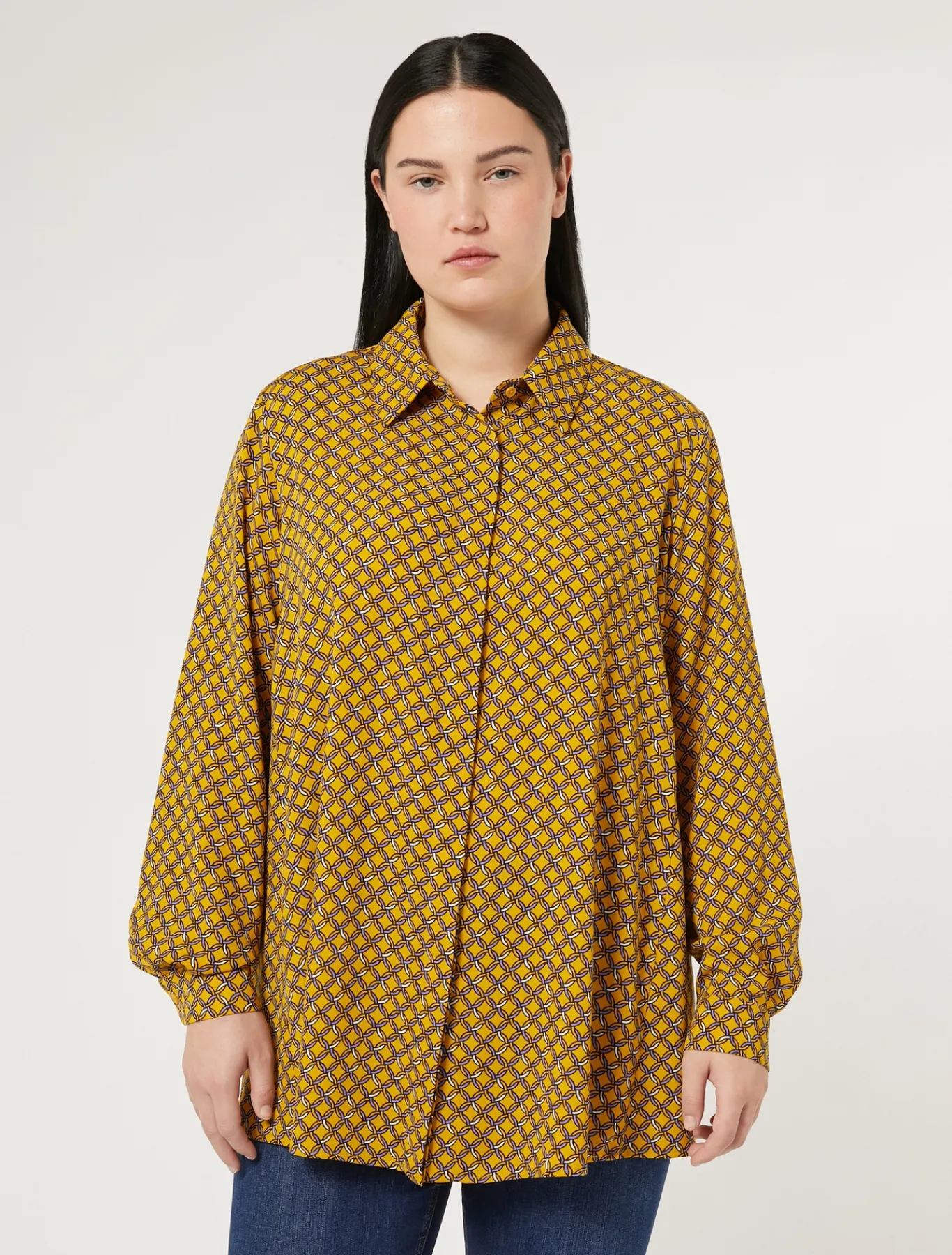 Marina Rinaldi Chemisier en cady JAUNE Clearance