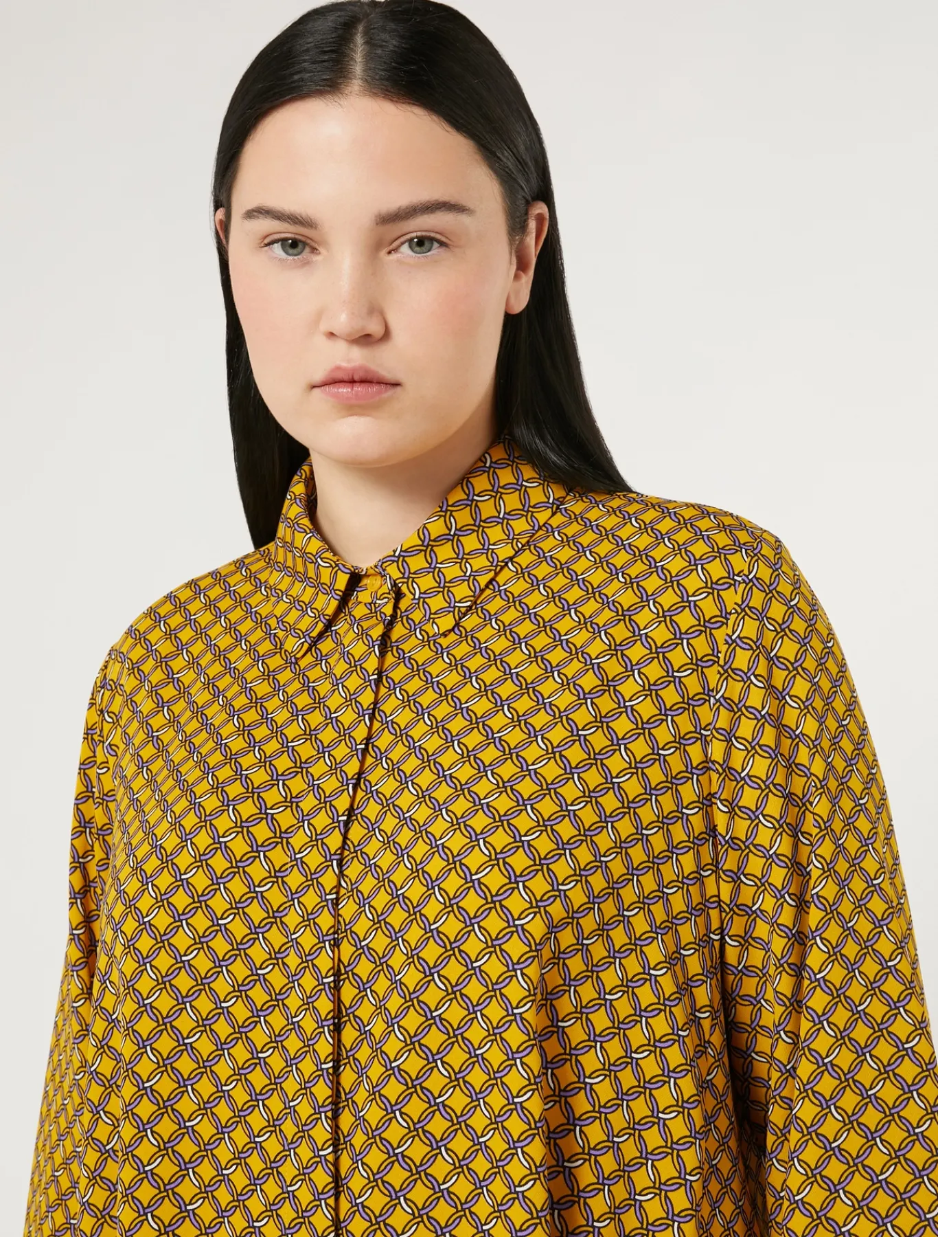 Marina Rinaldi Chemisier en cady JAUNE Clearance