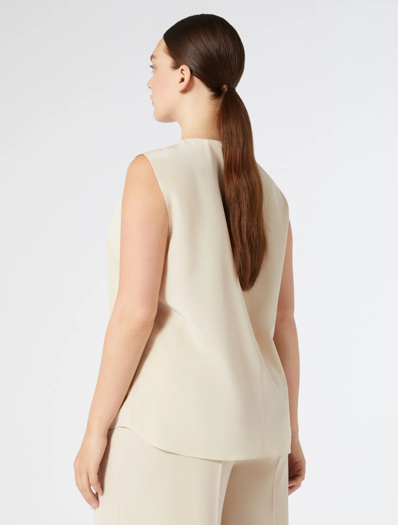 Marina Rinaldi Chemisier en crêpe de Chine de soie BEIGE Best