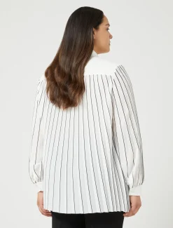 Marina Rinaldi Chemisier en crêpe de Chine BLANCNOIR Online