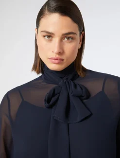 Marina Rinaldi Chemisier en crêpe georgette BLEUNUIT Online
