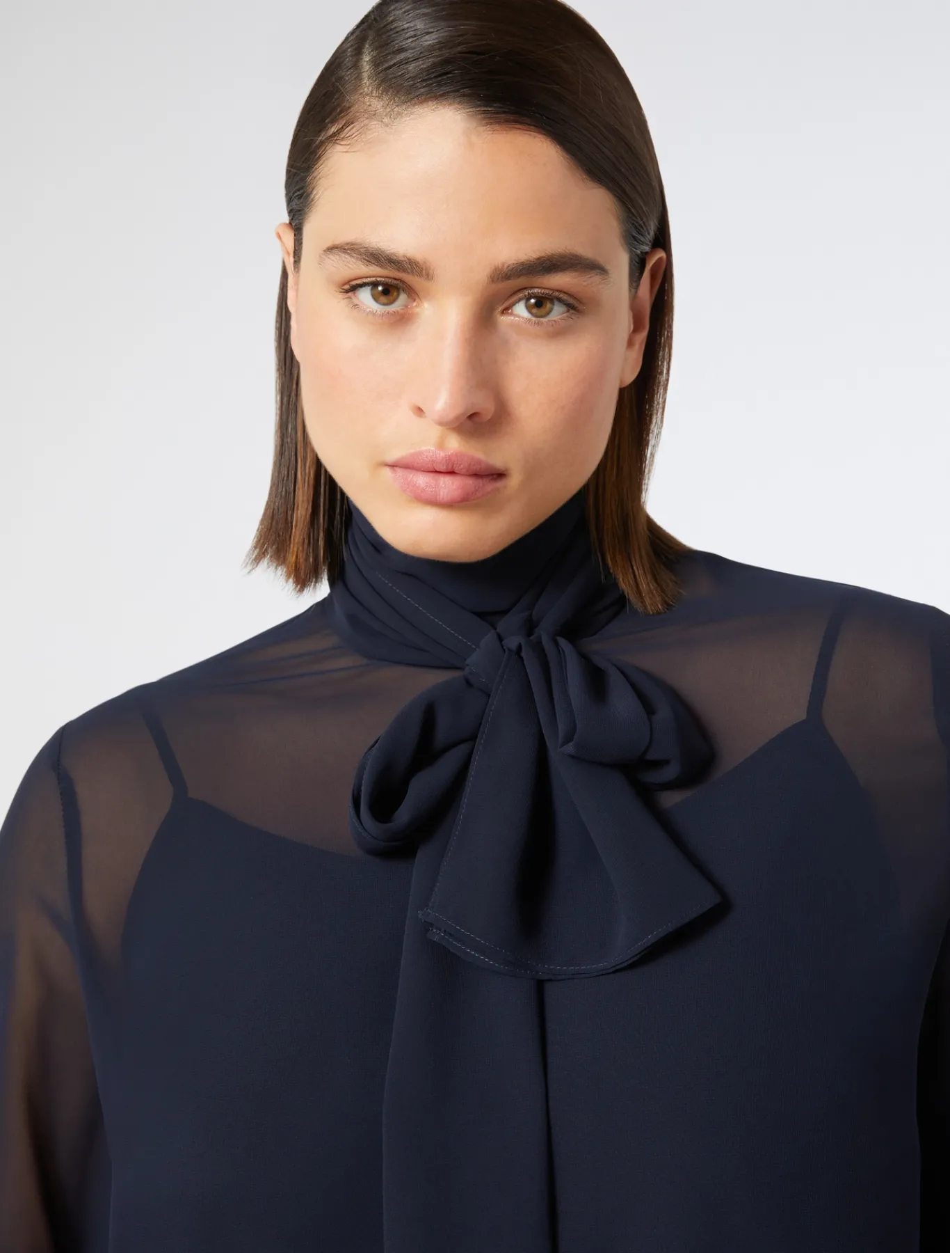 Marina Rinaldi Chemisier en crêpe georgette BLEUNUIT Online