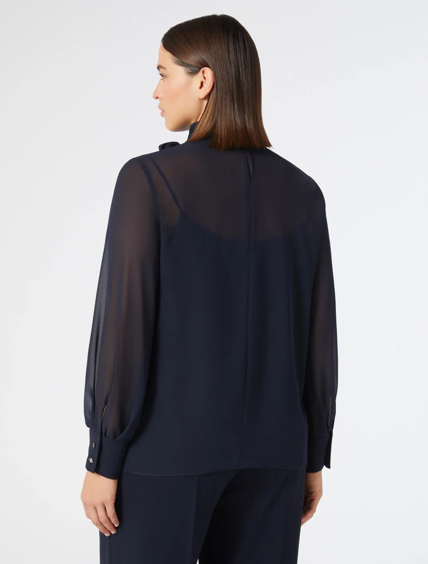 Marina Rinaldi Chemisier en crêpe georgette BLEUNUIT Online