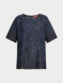 Marina Rinaldi Chemisier en denim découpé au laser BLEU Hot