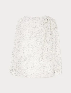 Marina Rinaldi Chemisier en georgette de soie BLANC Clearance