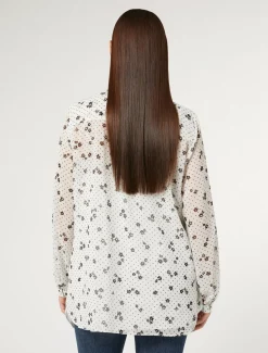 Marina Rinaldi Chemisier en georgette imprimée BLANC Fashion