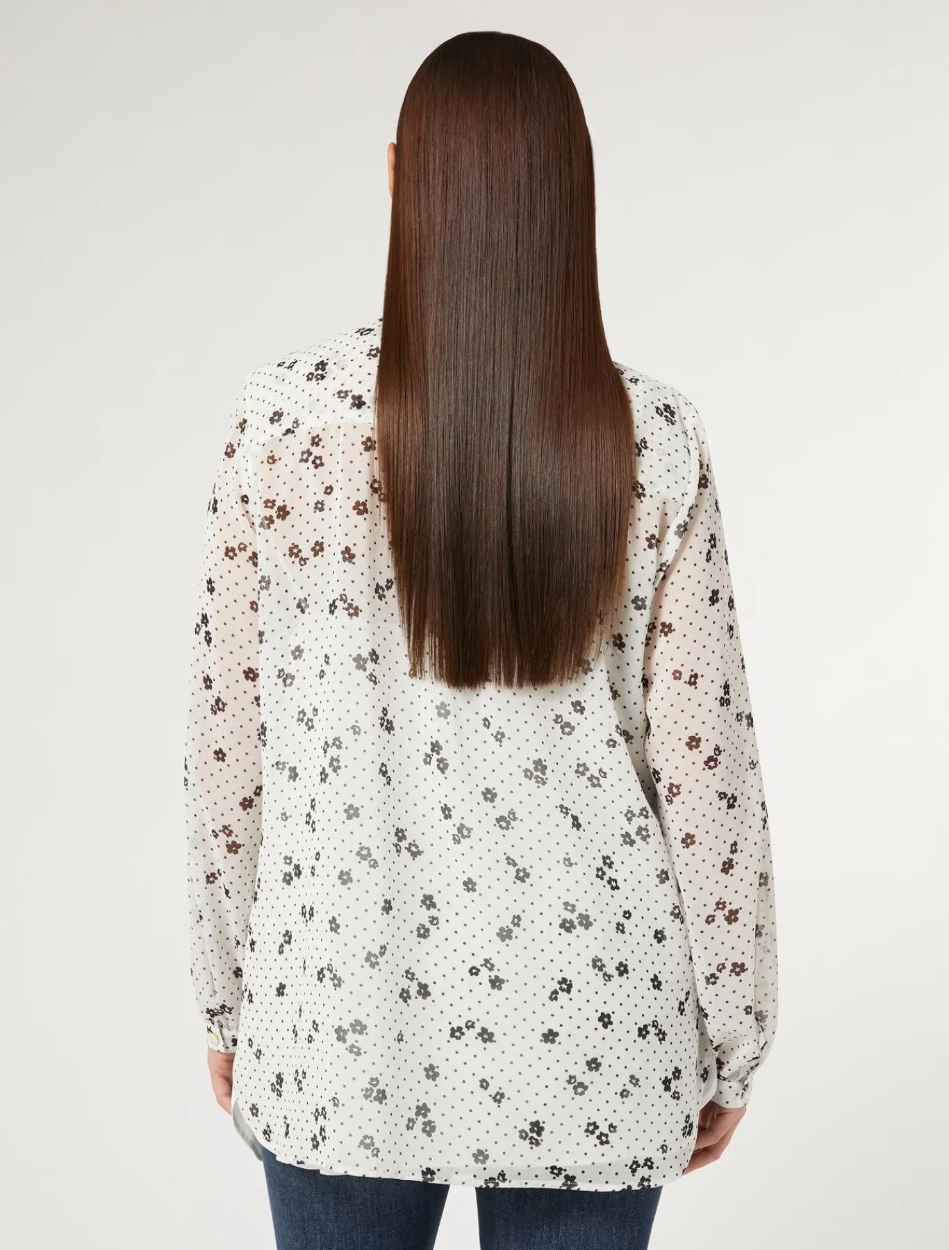 Marina Rinaldi Chemisier en georgette imprimée BLANC Fashion