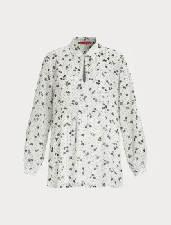 Marina Rinaldi Chemisier en georgette imprimée BLANC Fashion