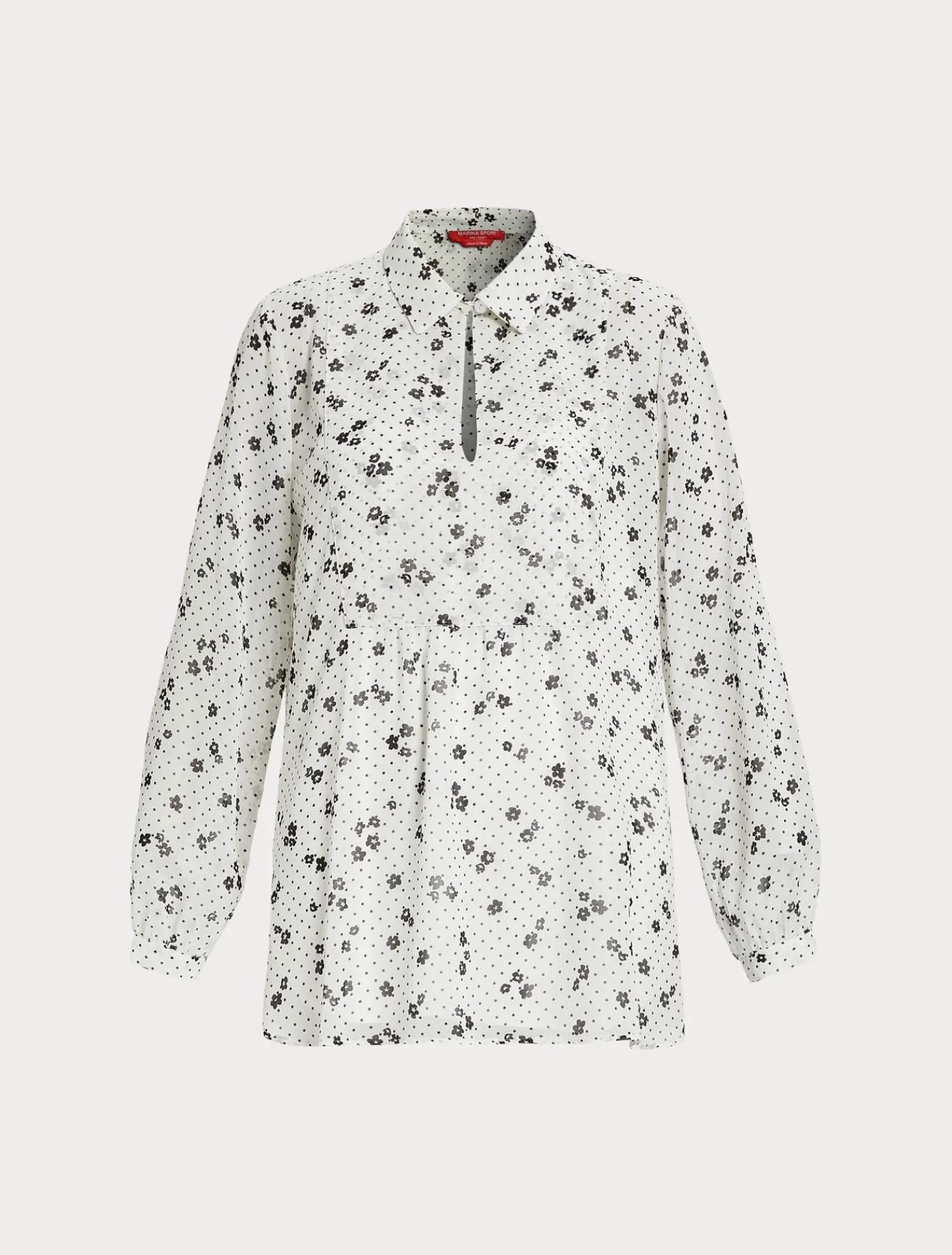Marina Rinaldi Chemisier en georgette imprimée BLANC Fashion