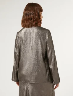 Marina Rinaldi Chemisier en mousseline lamée BRONZE Fashion