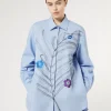 Marina Rinaldi Chemisier en popeline avec broderie CIEL Clearance