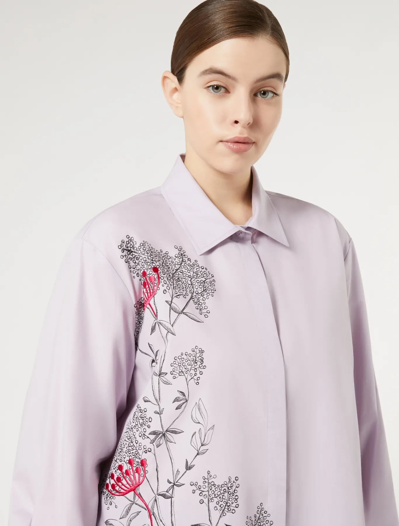 Marina Rinaldi Chemisier en popeline avec broderie LILAS Online