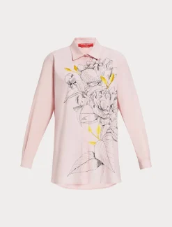 Marina Rinaldi Chemisier en popeline avec broderie ROSE New