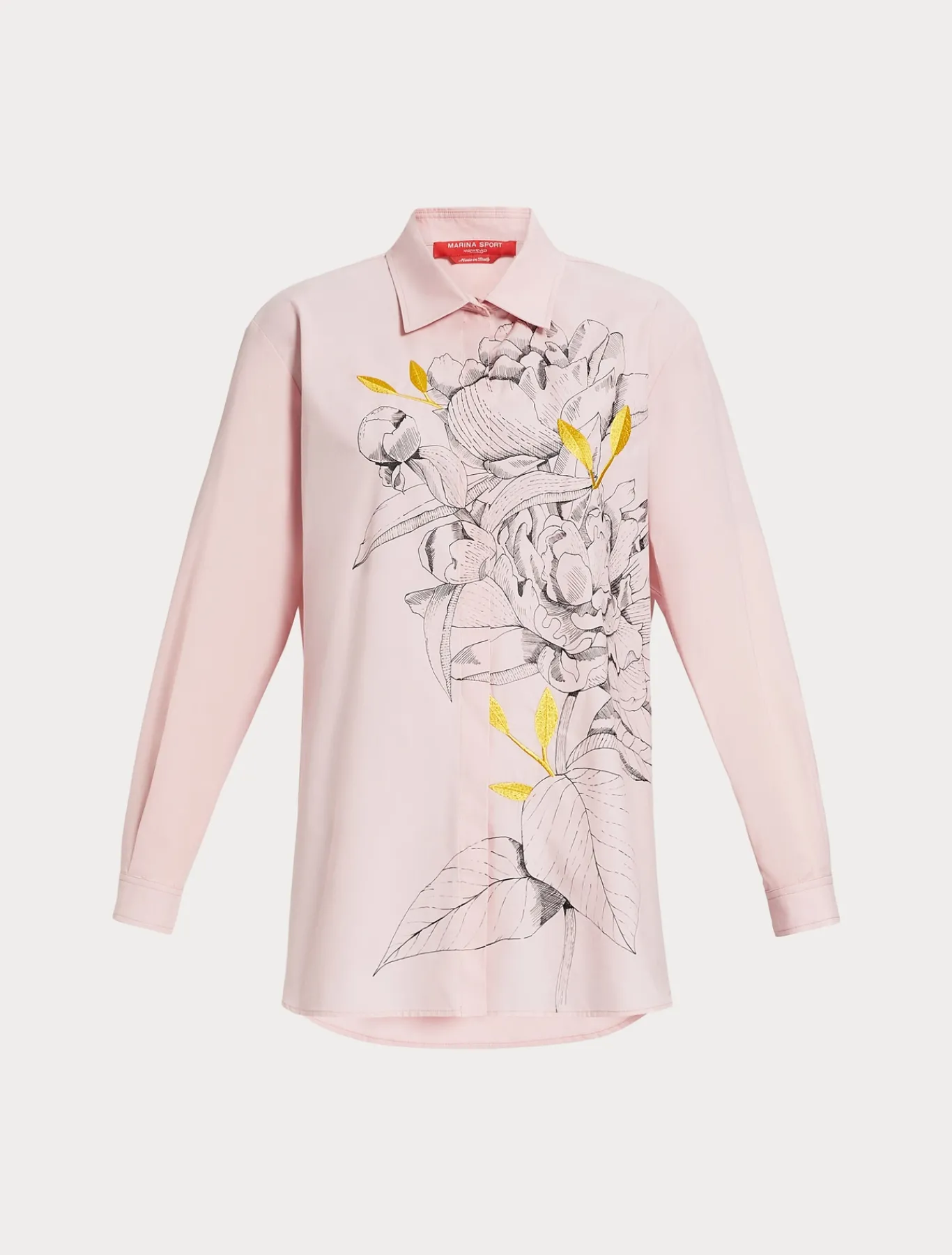 Marina Rinaldi Chemisier en popeline avec broderie ROSE New