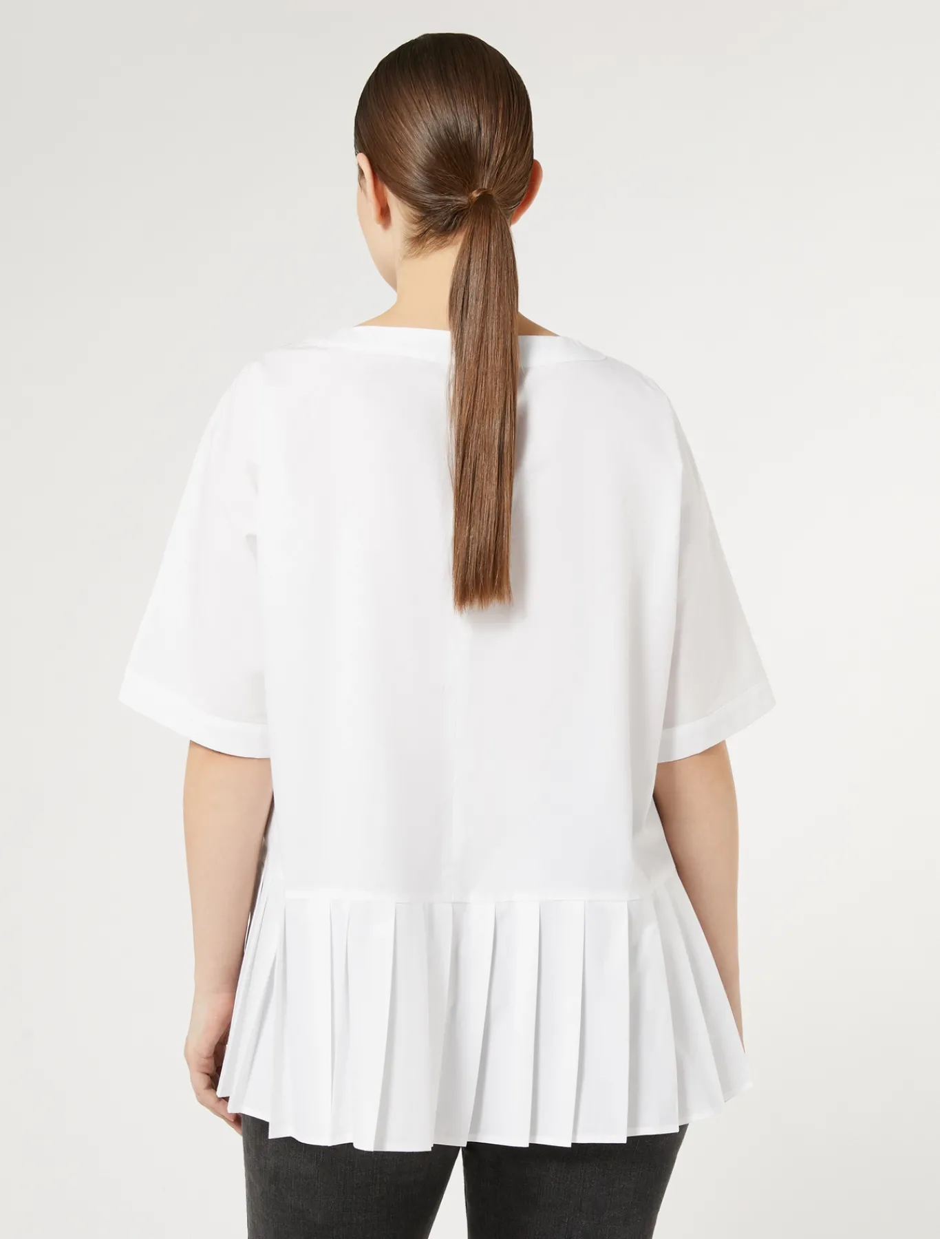 Marina Rinaldi Chemisier en popeline de coton BLANC Clearance