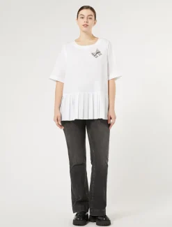 Marina Rinaldi Chemisier en popeline de coton BLANC Clearance