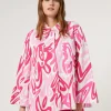 Marina Rinaldi Chemisier en popeline imprimée BLANC Clearance