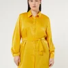 Marina Rinaldi Chemisier en satin MOUTARDE Hot