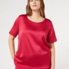 Marina Rinaldi Chemisier en satin ROUGE Online