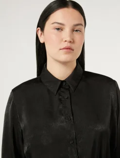 Marina Rinaldi Chemisier en satin NOIR Outlet