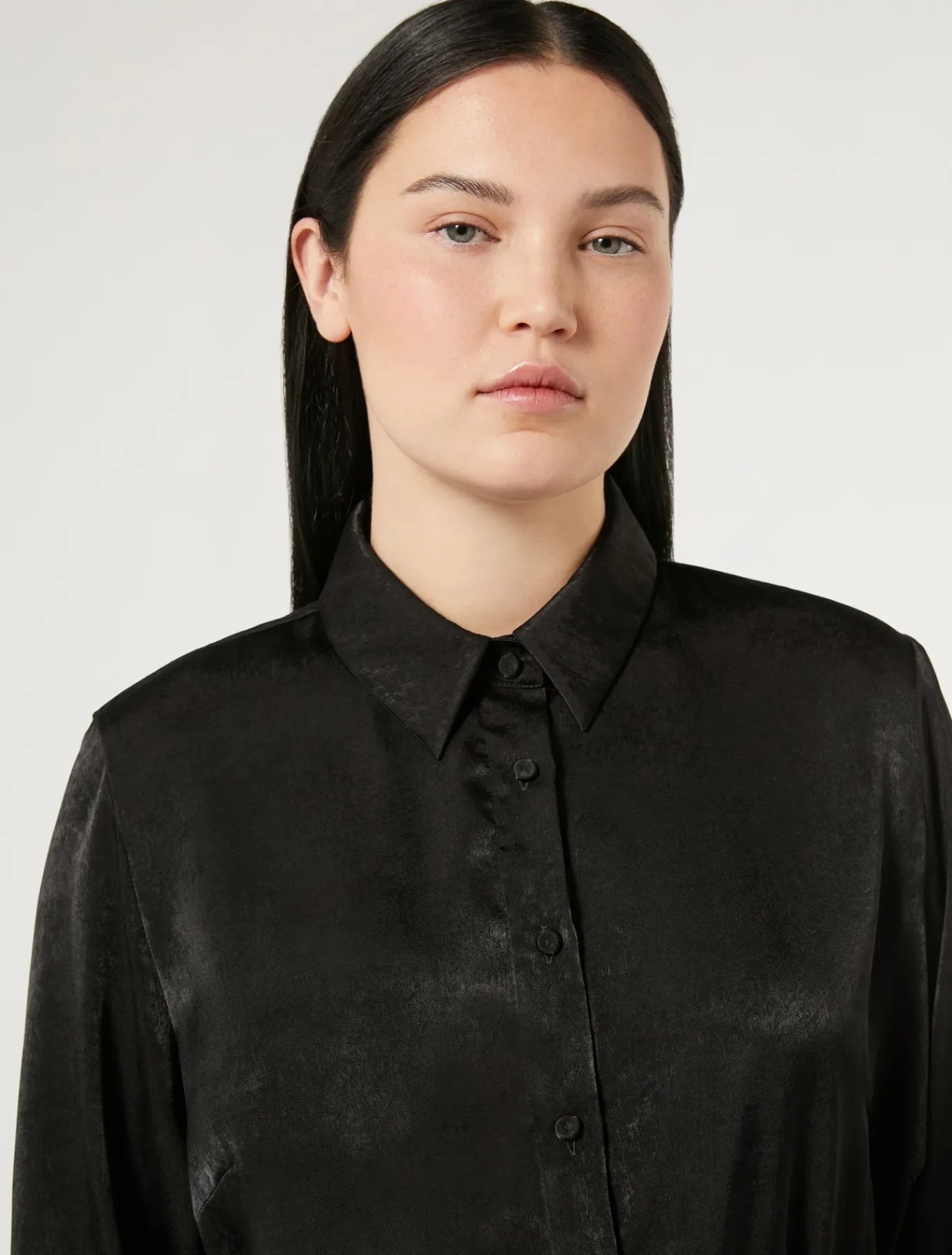 Marina Rinaldi Chemisier en satin NOIR Outlet