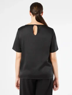Marina Rinaldi Chemisier en satin NOIR Hot