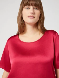 Marina Rinaldi Chemisier en satin ROUGE Online