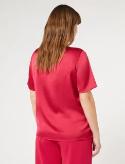 Marina Rinaldi Chemisier en satin ROUGE Online