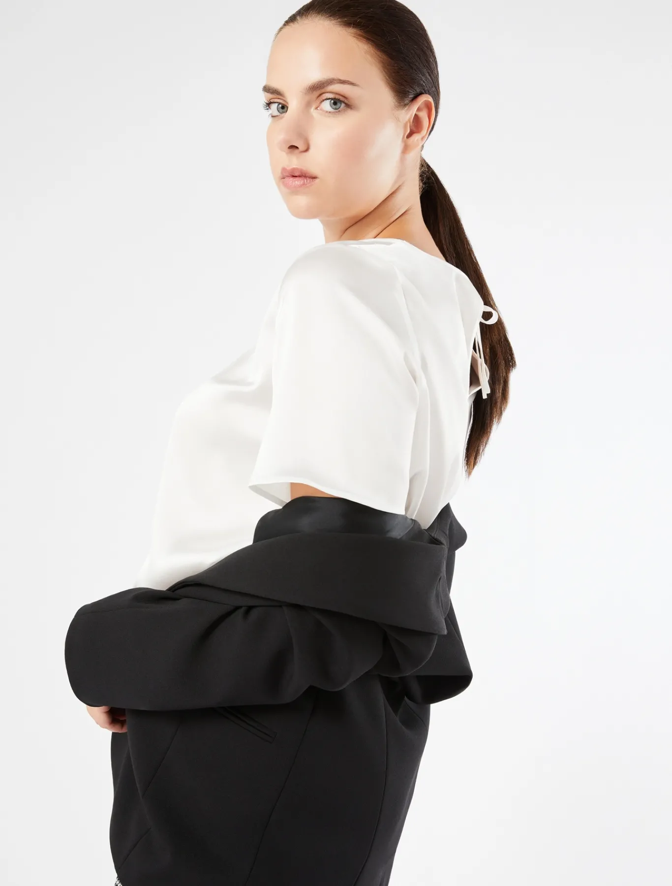 Marina Rinaldi Chemisier en satin BLANC Discount