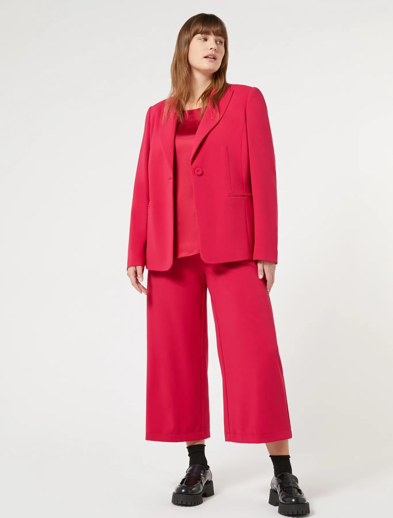 Marina Rinaldi Chemisier en satin ROUGE Online