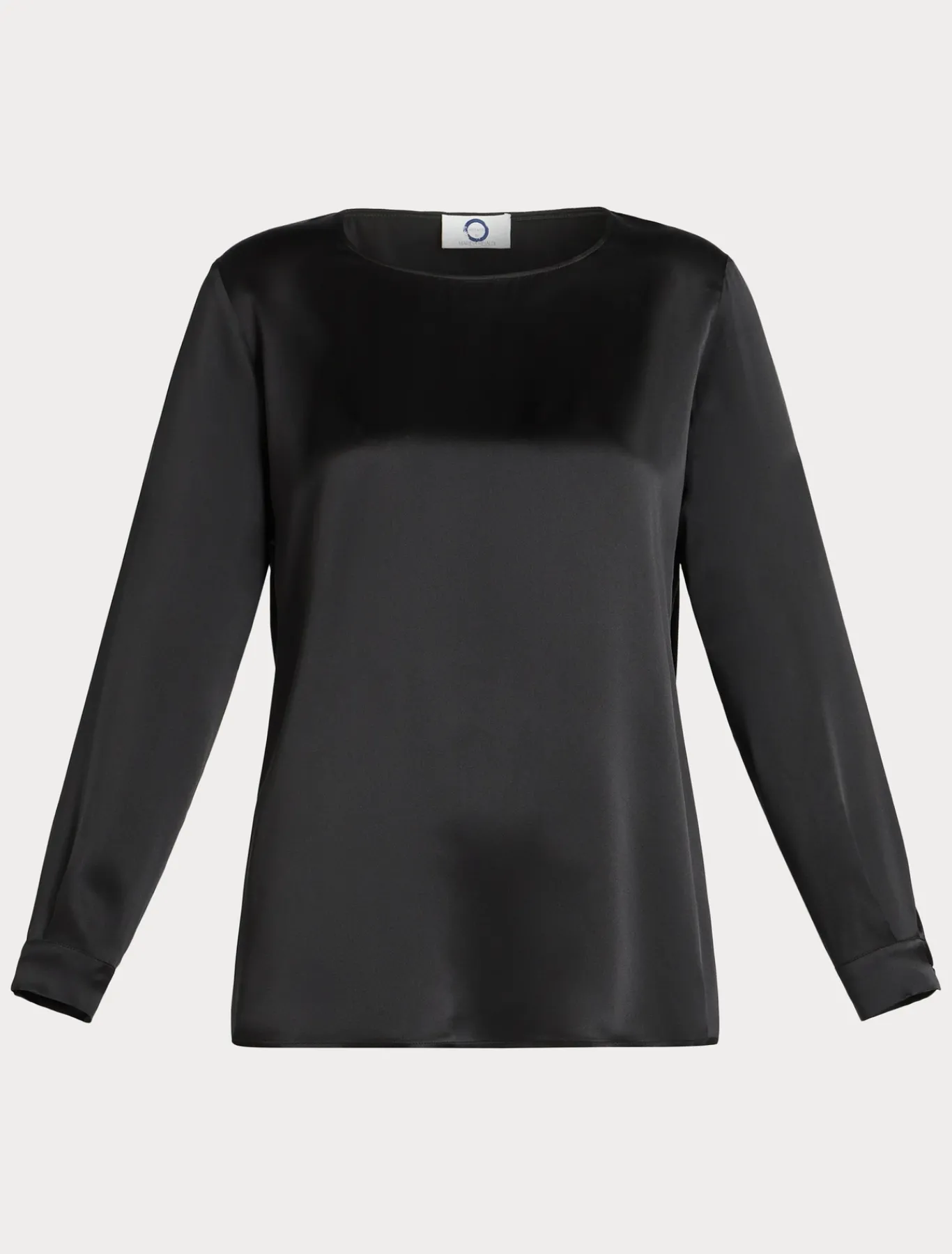 Marina Rinaldi Chemisier en satin de soie NOIR Outlet
