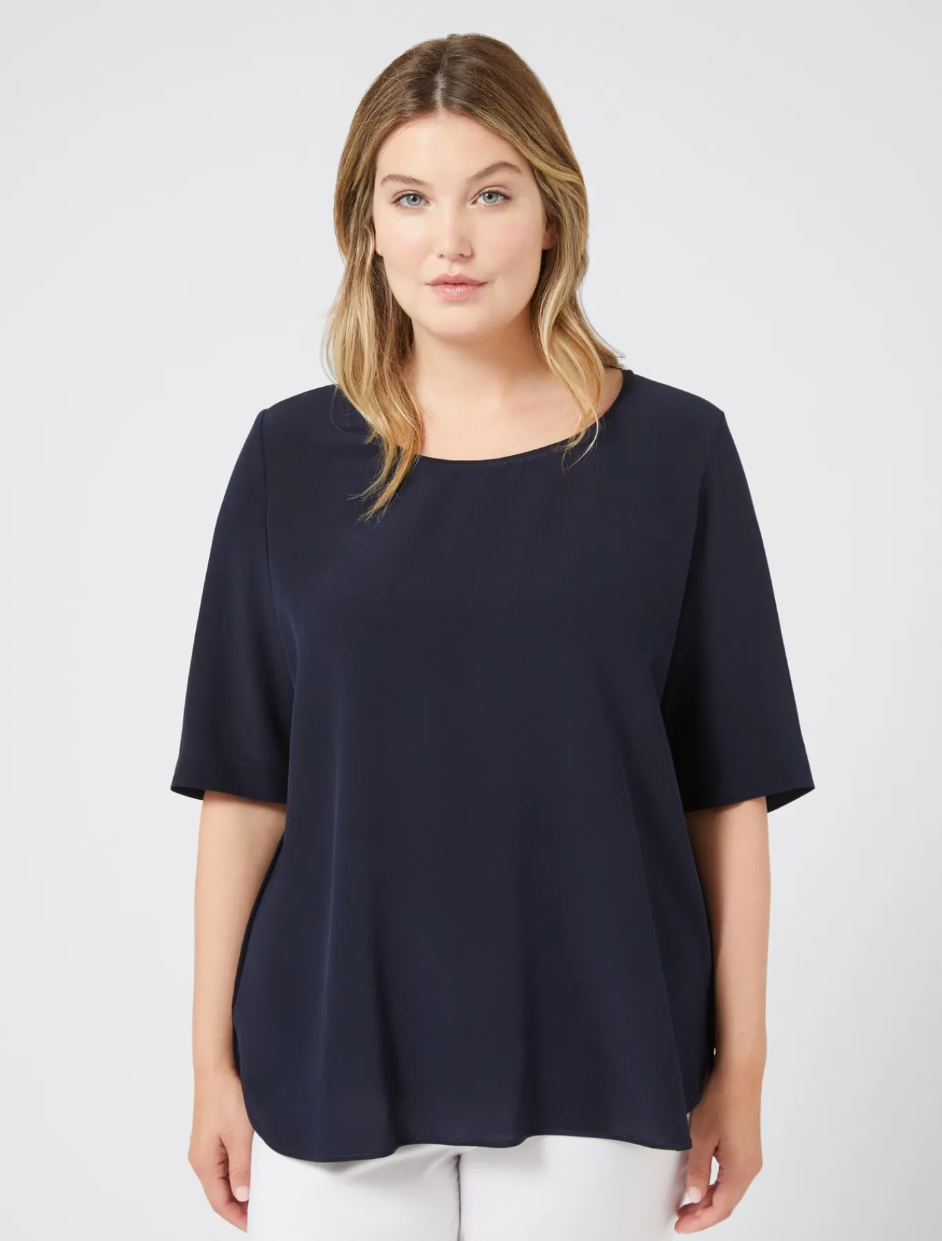 Marina Rinaldi Chemisier en soie BLEUET Clearance