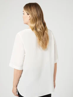 Marina Rinaldi Chemisier en soie BLANC Hot