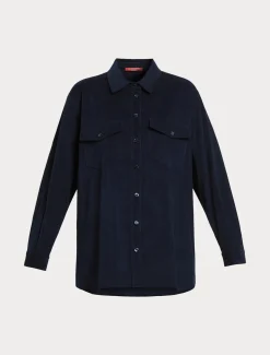 Marina Rinaldi Chemisier en velours BLEU Sale