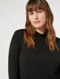 Marina Rinaldi Col roulé en jersey de viscose stretch NOIR New