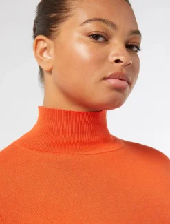 Marina Rinaldi Col roulé en viscose stretch ROUILLE New
