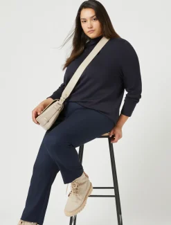 Marina Rinaldi Col roulé en viscose stretch BLEUNUIT Best